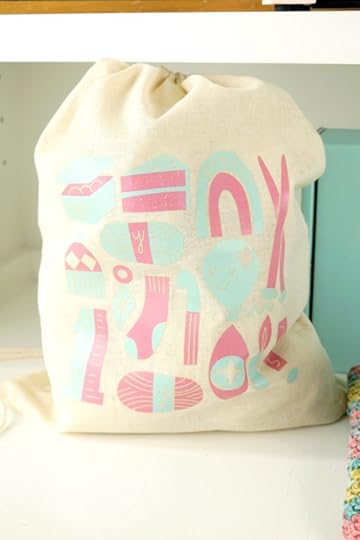 YarnYAY! by Vickie Howell Subscription Box, including drawstring bag with exclusive Anda Corrie artwork!