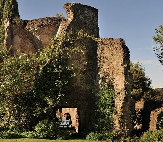 Historic site near Rome grown over with vines