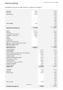 Samenvatting Bewindvoering in Excel