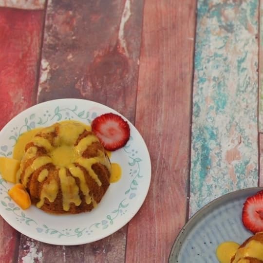 Mango Cardamom Bundt Cakes