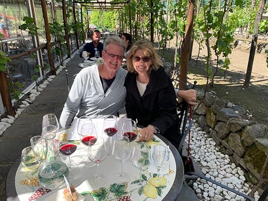 Lunch—and wine tasting—at the Bosco de Medici Winery in Pompeii.&nbsp;