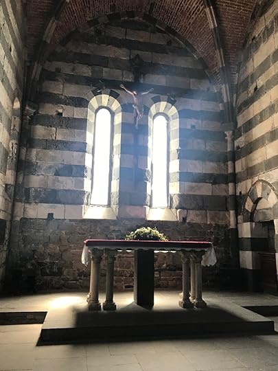The altar inside the church at Portovenere. 