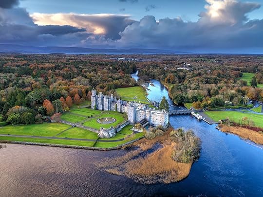 Luxury Ashford Castle and Gardens from above