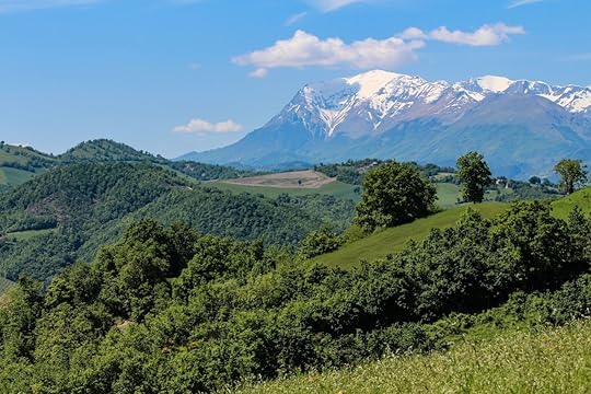 Views of The Walking Looking Towards The Sibillini Mountains