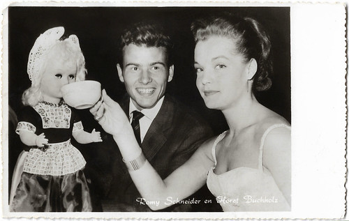 Romy Schneider and Horst Buchholz at the Dutch Première of Monpti (1957)