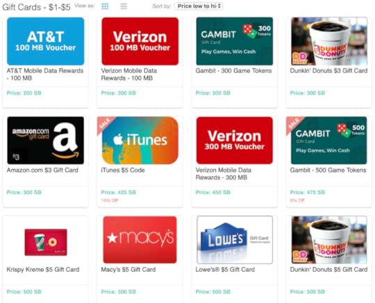 Swagbucks review: gift cards