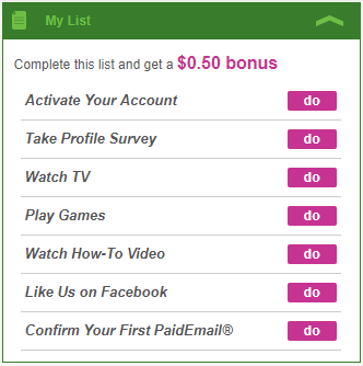 InboxDollars review: InboxDollars to-do list