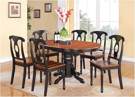 White Wood Kitchen Table Sets 5 Pc Oval Dinette Kitchen Dining Set Table W 4 Wood Seat