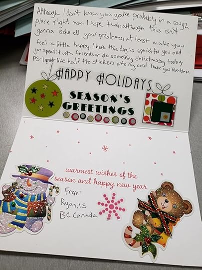 Via her Christmas Card Collective, Erin Schulte collects cards filled with positive messages from across the world for the homeless.