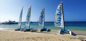 Sailboats Sandals Montego Bay by Lisa Niver