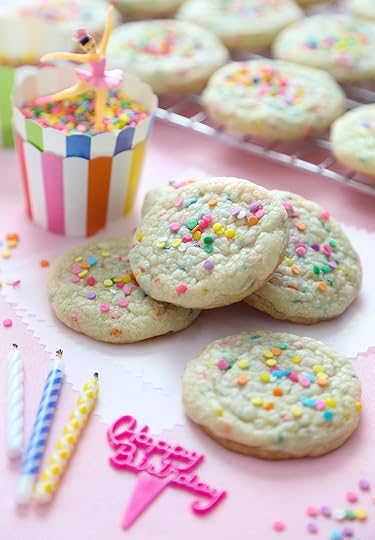 Birthday Cake Sugar Cookies with Sprinkles
