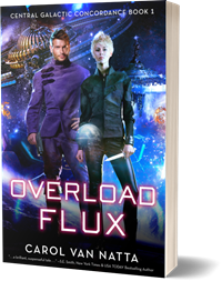 photo of the paperback book version of Overload Flux