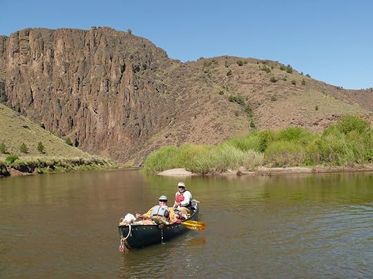 Tandem canoeing on the South Fork of the Owyhee River