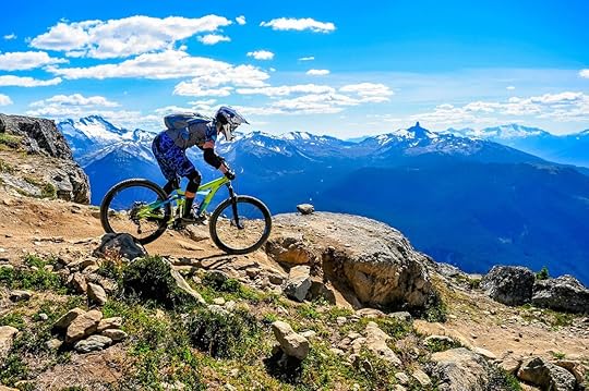 Mountain biker on a ridge