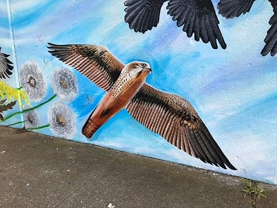 Mural of birds and flowers in SF