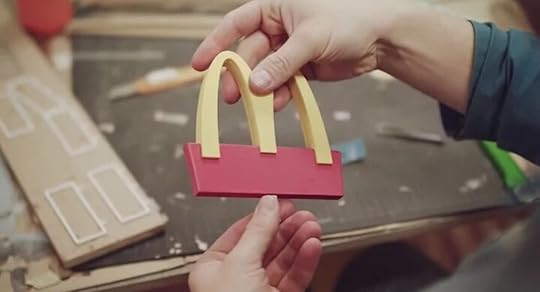 Mini McDonald's logo for the McHive