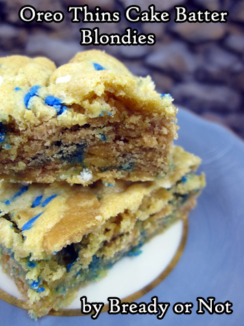 Bready or Not: Oreo Thins Cake Batter Blondies [cake mix]