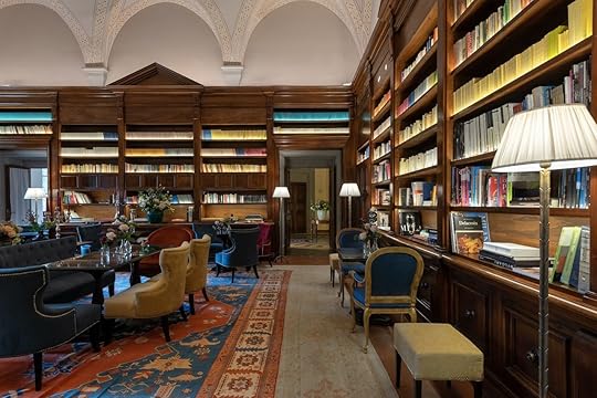 Il Salviatino hotel library in Florence, Italy