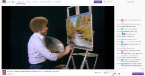 Screenshot of Bob Ross on Twitch