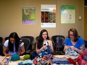Photo: Dr Elisabetta Matsumoto, center, with the graduate students Krishma Singal, left, and Danielle Skinner. Credit: Johnathon Kelso for The New York Times