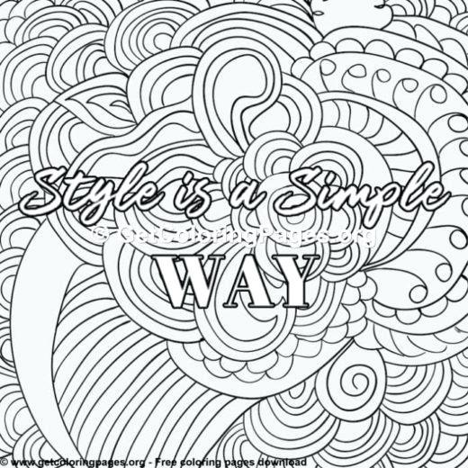 coloring pages for adults pdf quotes style is a simple way coloring pages coloring pages pdf free download