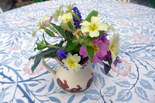 Primroses in a bunny jug