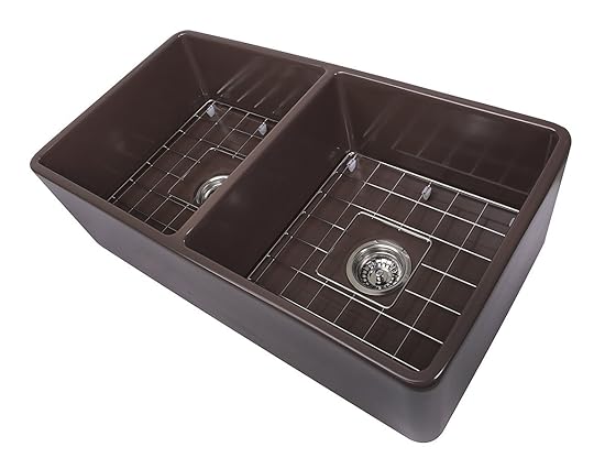Cape 33" L X 18" W Double Basin Farmhouse Apron Kitchen Sink Undermount Farmhouse Kitchen Sink