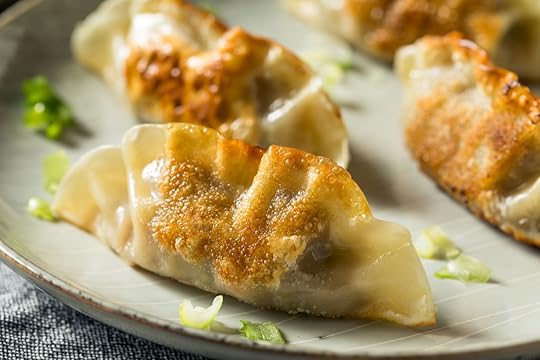 Homemade Korean mandu pork dumplings