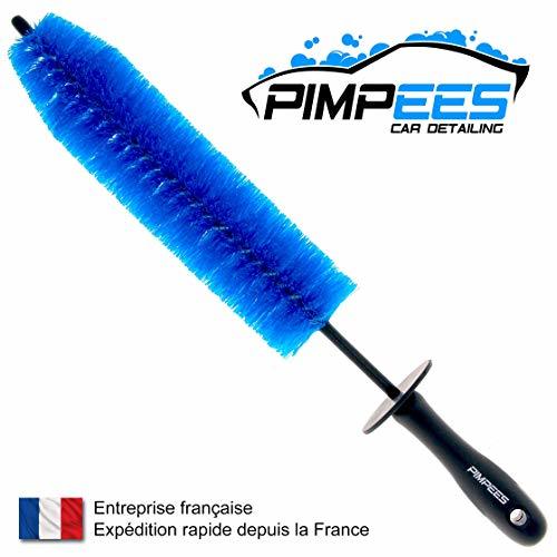 PIMPEES Brosse à Jantes Officielle de Haute qualité (L : 45 cm) - Nettoie Facilement l'intérieur des Jantes, même Larges - Tous Types de Jantes (peintes, alu, Acier, chromées)