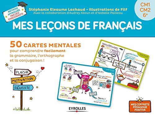Mes leçons de français: 50 cartes mentales pour comprendre facilement la grammaire, l'orthographe et la conjugaison ! CM1-CM2-6e