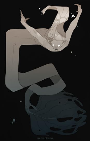 Description: An illustration of a mermaid in grayscale. ...
![