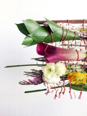 weaving with flowers