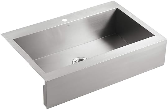Black Cast Iron Kitchen Sink Kohler Vault Single Bowl 18 Gauge Stainless Steel Apron Front Single