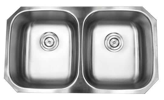 Undermount Stainless Kitchen Sinks 32" Stainless Steel Double 50 50 Bowl 18 Gauge Undermount Kitchen