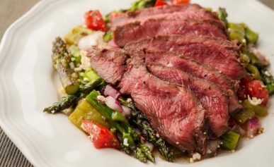 grilled flat iron steak