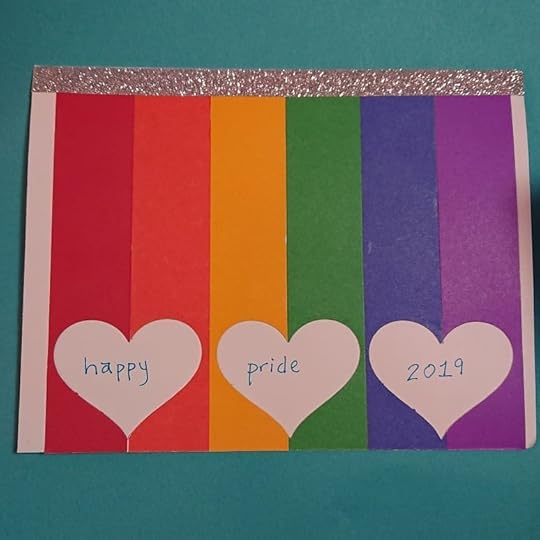 Reader Casey Anne sent me this gorgeous handmade Pride greeting card for #PrideMonth with a lovely note inside! You can see more of their cards on @brimmercreations on Instagram, and they’ll soon have some for sale in their Etsy shop. https://www.etsy.com/shop/BrimmerCreations. Happy Pride! <br />I hope you have pride in you. 