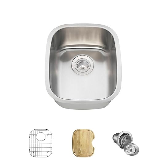 Mr Direct All In E Undermount Stainless Steel 15 In Single Bowl Brushed Stainless Steel Kitchen Sinks