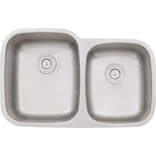 Bella Naples 60 40 Stainless Steel Sink Be 211r Domain Industries Inc Kitchen Sink with Cutting Board