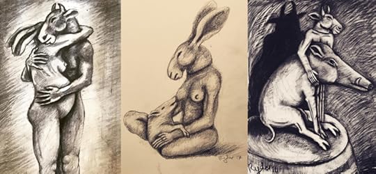 Three drawings by Sophie Ryder