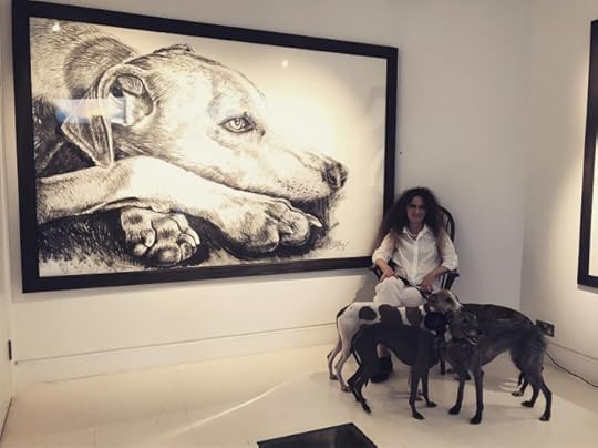 Sophie Ryder at an exhibition of her work 2018