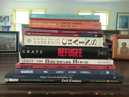 A stack of the books mentioned in this article. 