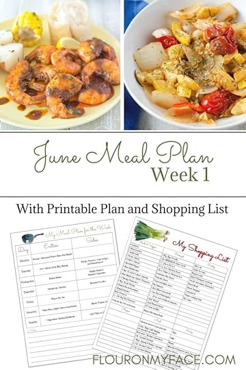 June Weekly Meal Plan 1 meal plan menu preview.