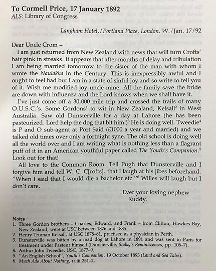 Source: The Letters of Rudyard Kipling, Volume 2: 1890-99