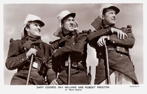 Robert Preston, Gary Cooper and Ray Milland in Beau Geste (1939)