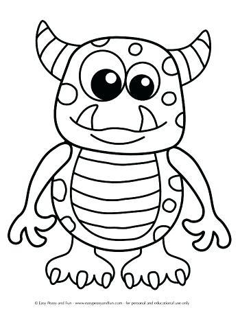 coloring halloween pages friendly monster free coloring page for kids great for kindergarten and preschool cute cat halloween coloring pages