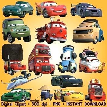 cars 2 clip art cars cartoon digital graphic cars 2 clip art invitations instant 2 car garage clip art