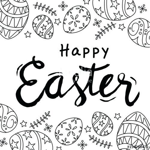 easter pictures to draw hand draw happy text vector easter eggs drawing pictures