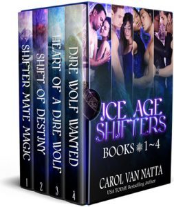 Photo of a box set of the Ice Age Shifters books at all booksellers