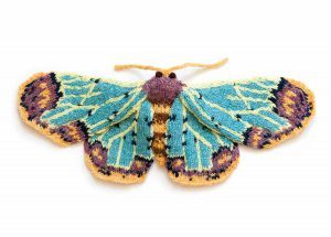 Zamarada Moth (Zamarada scintillans) knit by Max Alexander