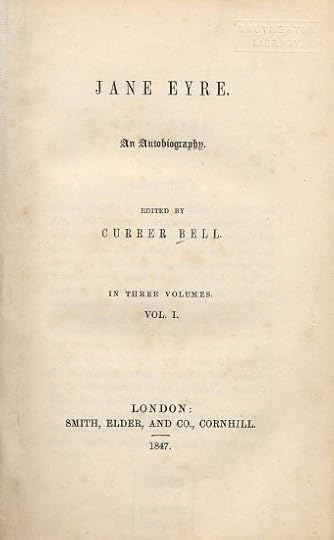 Title page of Jane Eyre, listing the 